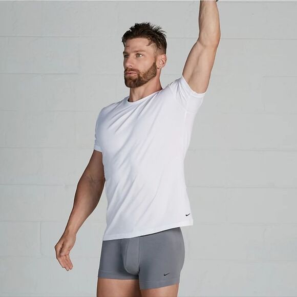 Nike Dri-Fit Essential Cotton Stretch Slim Fit Crew Neck Undershirt - Picture 1 of 8